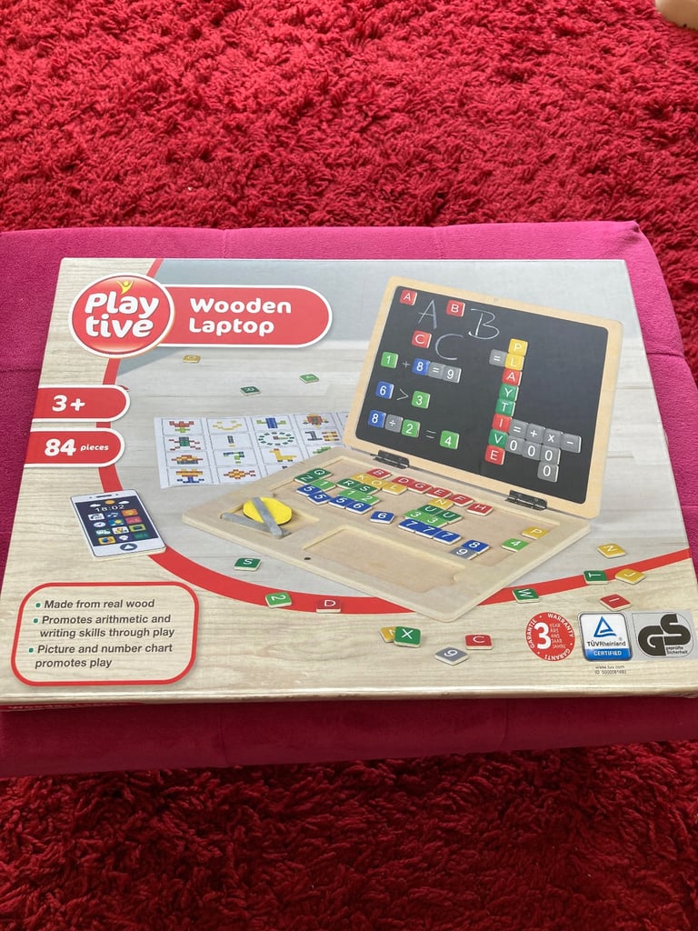Brand new Playtive Wooden Laptop 84 pieces age 3+