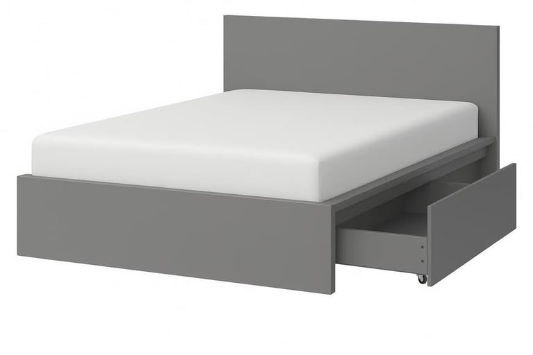 image for IKEA Malm double bed with under bed drawers