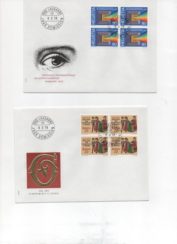 412 Switzerland first day covers