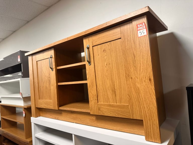 Home Ohio 2 Door Low Sideboard & TV Unit - Oak Effect