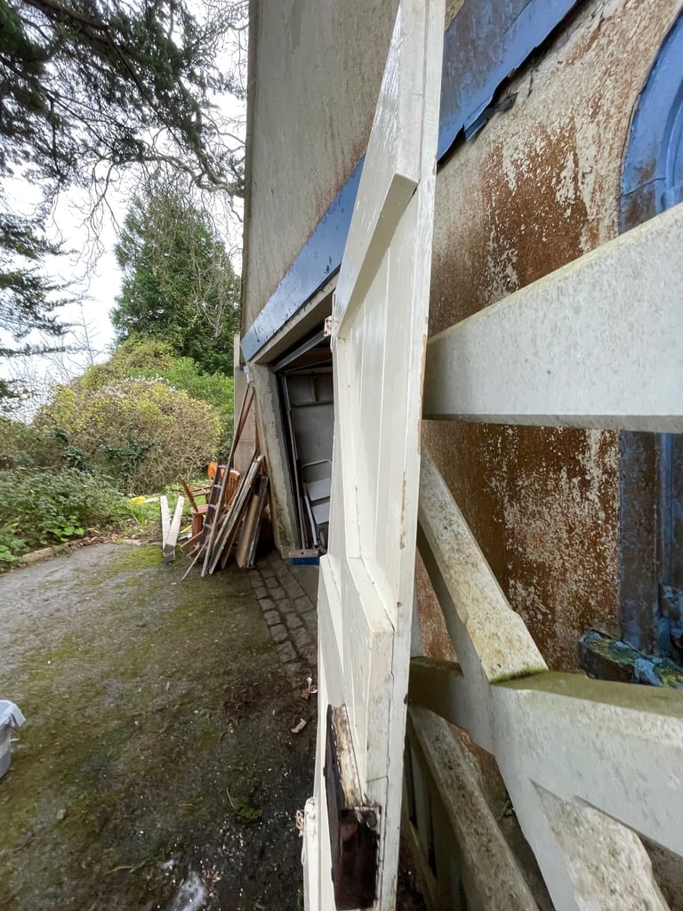 Reclaimed Doors, Painted Ledge & Brace Doors