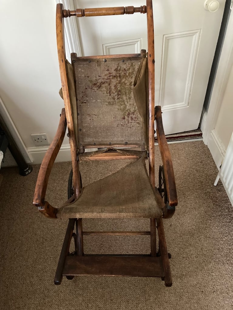Edwardian Mahogany push chair 