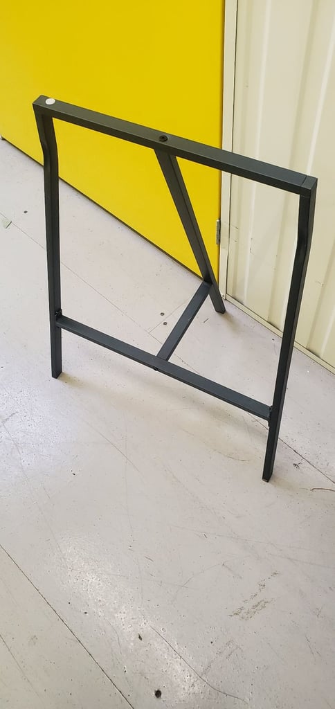 Large ikea desk w metal stands