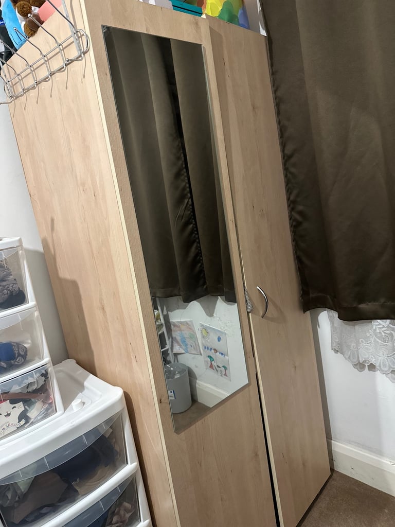 image for Double Door Wardrobe with Two Partitions