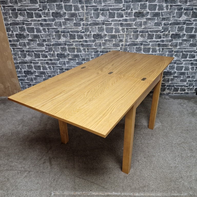 image for Solid Oak Foldable Dining Table – Great Condition