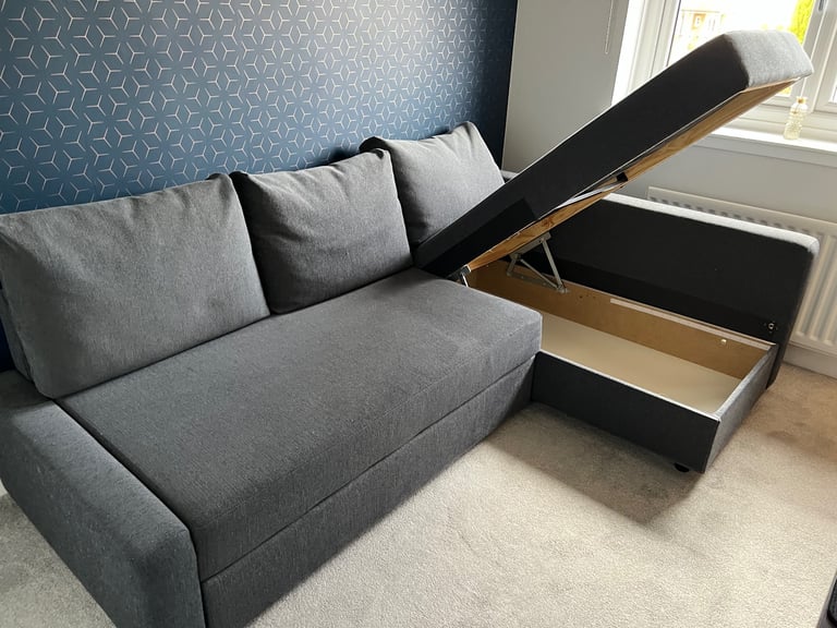 IKEA - FRIHETEN Corner sofa-bed with storage, Skiftebo dark grey - IMMACULATE- RRP £599
