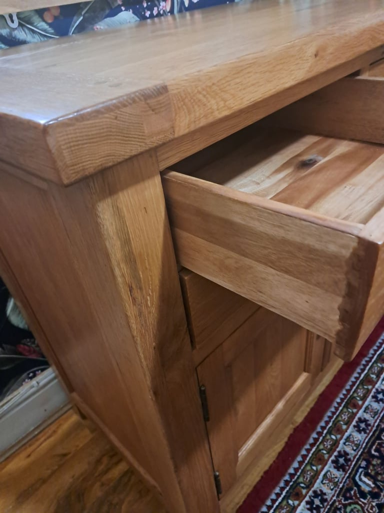 Solid oak sideboard 100cm 90cm 55cm 