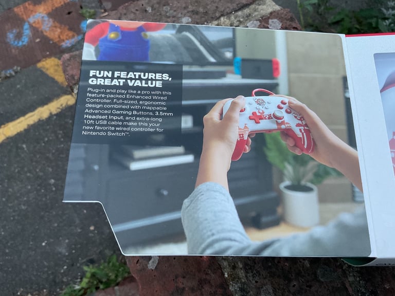 POWERA Joy-Con Charging Dock SUPER MARIO  ENHANCED WIRED CONTROLLER - New | Sealed