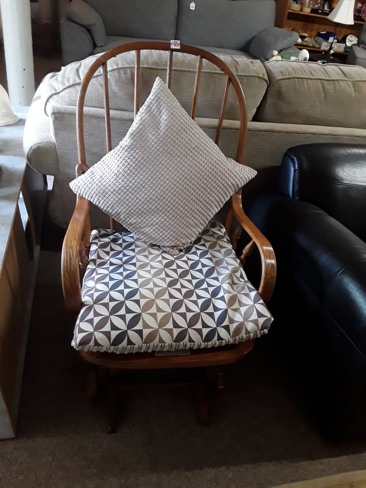 image for Vintage teak sprung rocking chair Low Cost Moves 2nd Hand Furniture STALYBRIDGE SK15 3DN