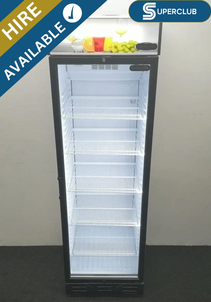 image for Geoff Rodgers SuperClub Hire: NEW Foodsville 595mm Slimline 5 Shelf Glass Fronted Display Fridge