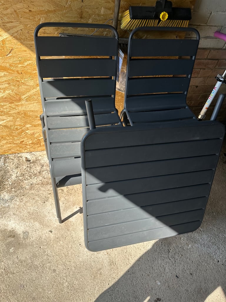 Bistro garden table and chairs set.