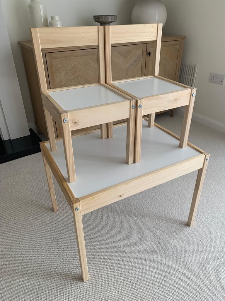 Wooden table and chairs set