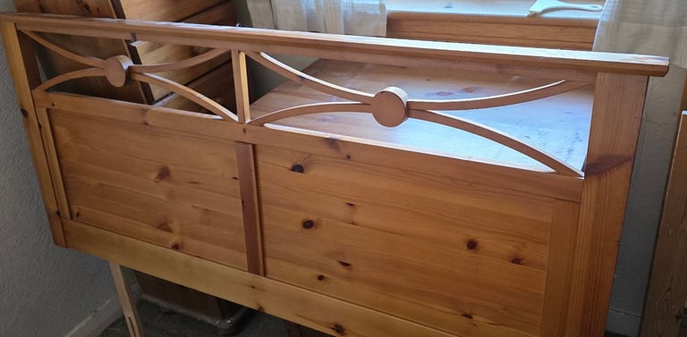 image for King sized solid pine headboard 