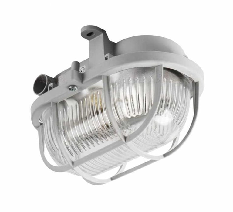 image for Outdoor Oval Round Bulkhead Outside Wall Light Security Exterior Lamp Garden
