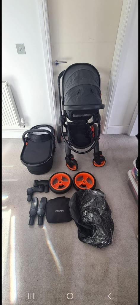 ICandy Peach 5th Anniversary Limited Edition Designer Collection (DC) pram Orange and Black