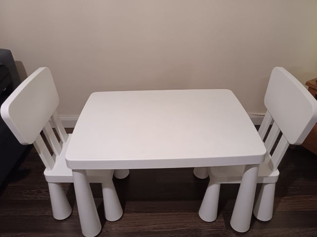 Ikea Mammut childrens table and two chairs in Gilmerton