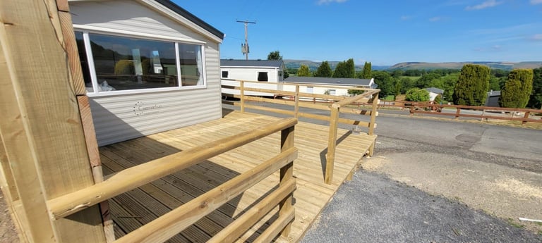 Static caravan sited 