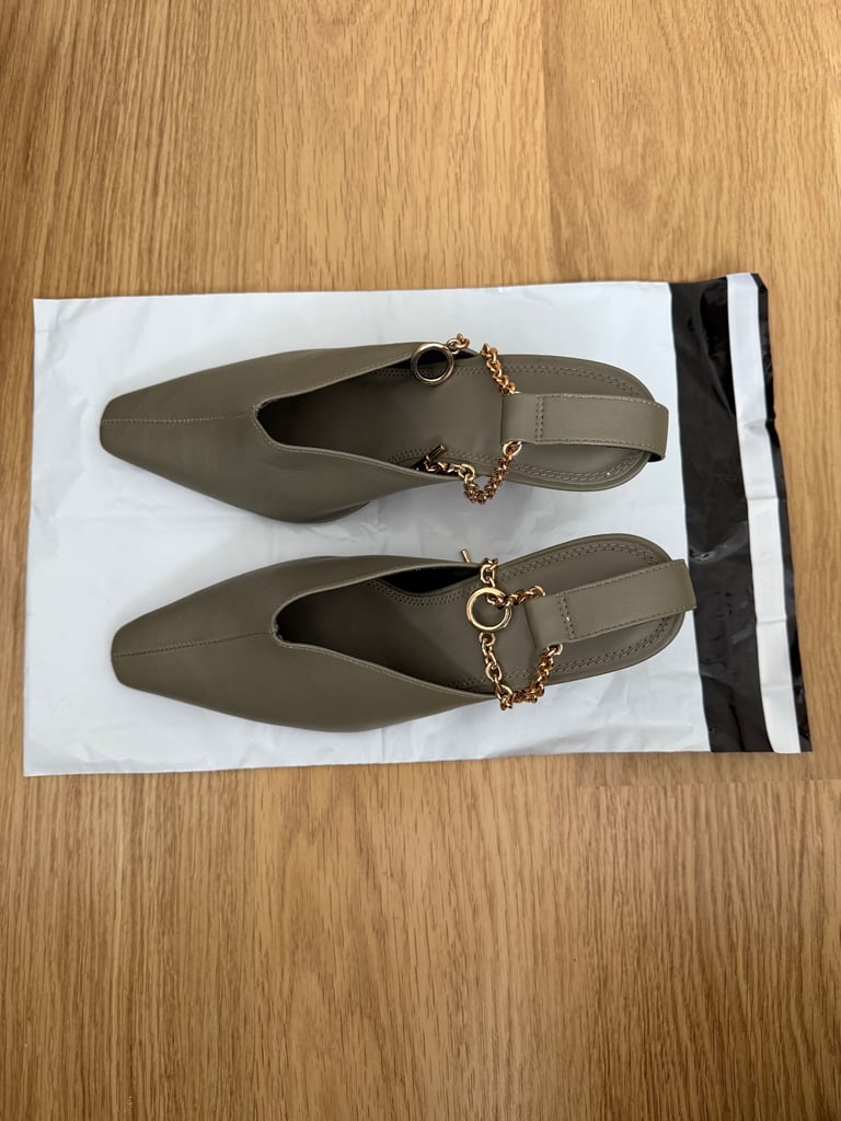 image for ASOS heels in khaki green 