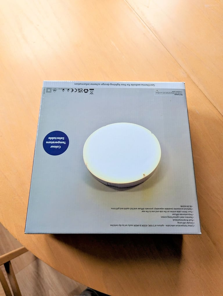 Eterna Carina 17W LED Emergency Tri-Colour Bulkhead White- NEW