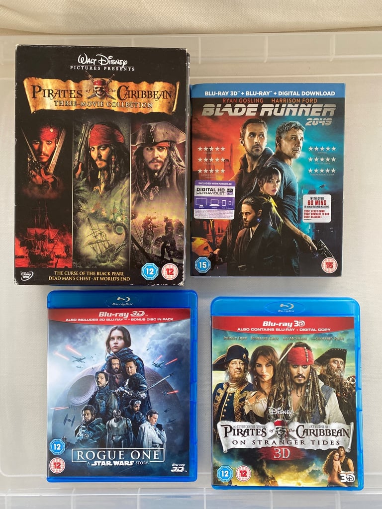 DVDs. Pirates of the Caribbean etc 