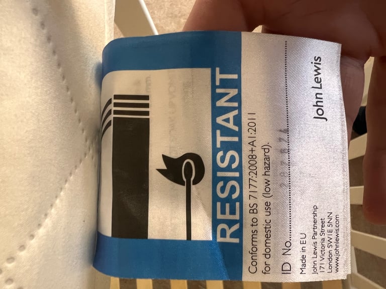 John Lewis Cot Bed and mattress - almost brand new 120 x 60cm