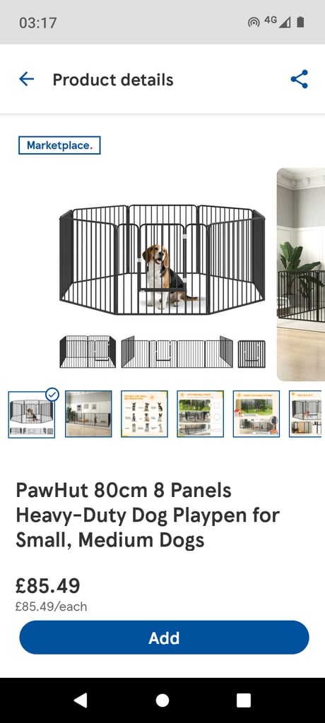 8 panel heavy duty dog pen