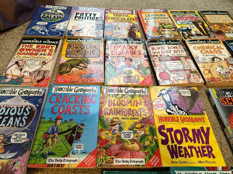 Horrible science, Horrible Geography and Histories , The Knowledge and Murderous Maths