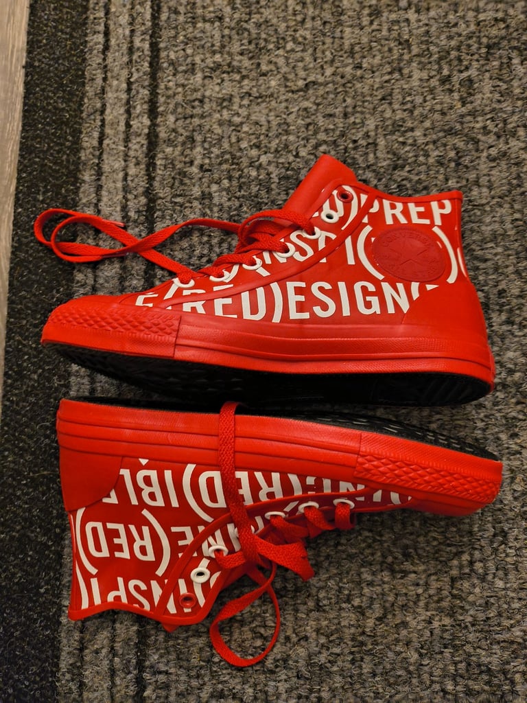 image for Limited Edition Red Waterproof Converse Trainers
