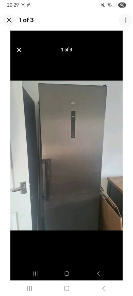Aeg silver larder fridge 