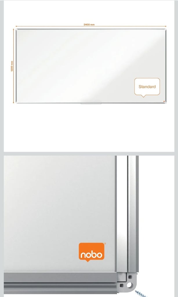 Nobo Whiteboards 120cm x 240cm