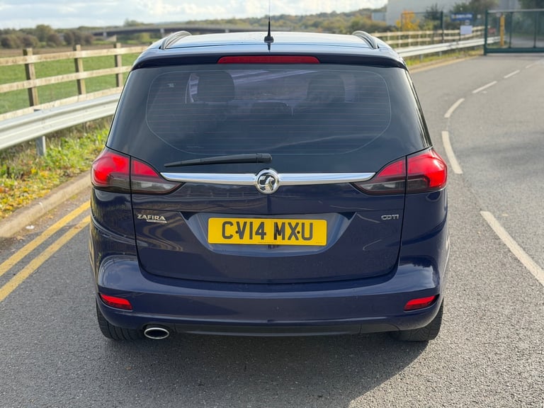 2014 VAUXHALL ZAFIRA TOURER 2.0 CDTI EXCLUSIV AUTOMATIC 7 SEATER BLUE 2 OWNERS