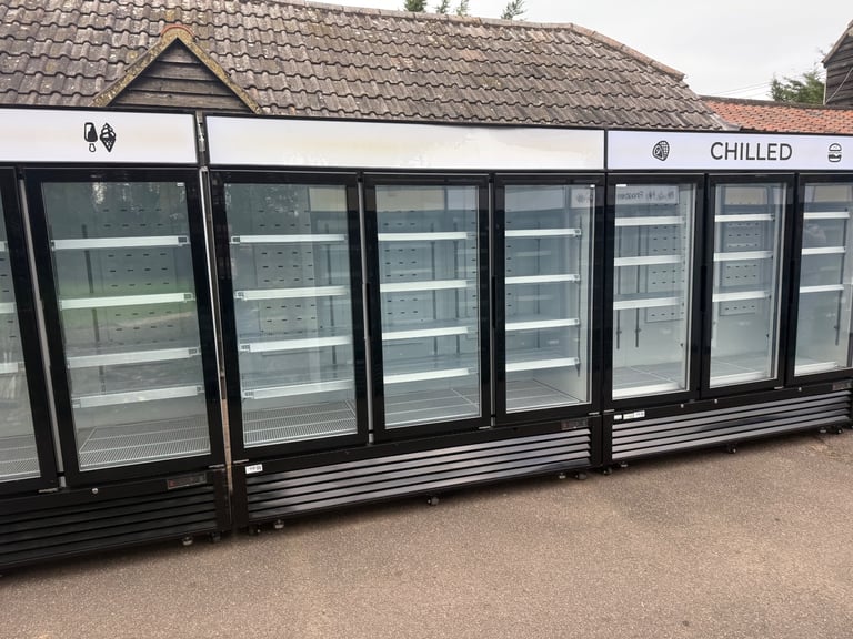 Commercial upright display fridge or freezer display cafe shop supermarket 
