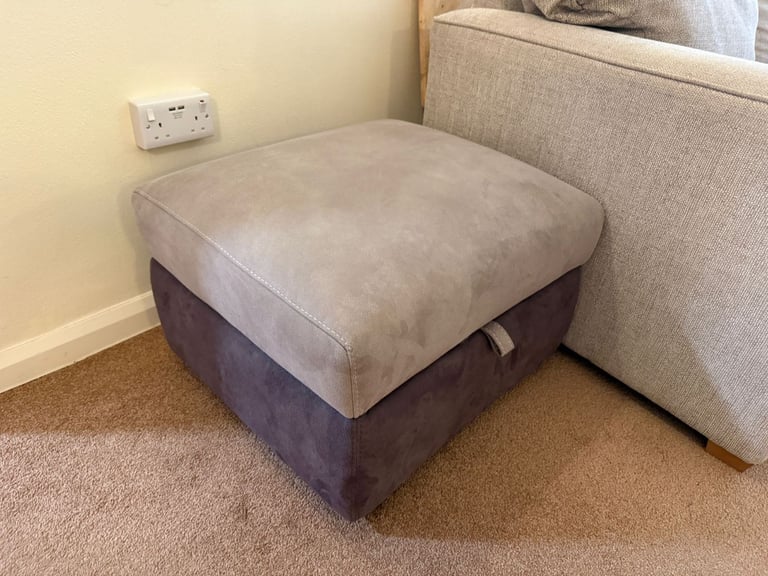 Spacious Left-Hand Corner Sofa with Storage Footstool – Good Condition Only £250