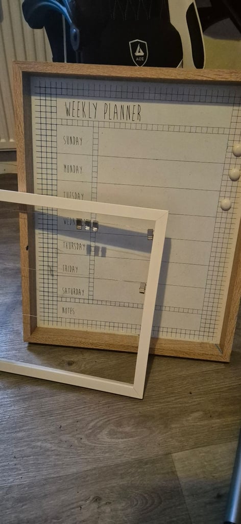 Whitboard planner/ photo clip frame