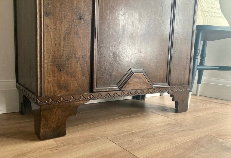 Antique Oak Wardrobe Hall Cupboard Delivery Available 
