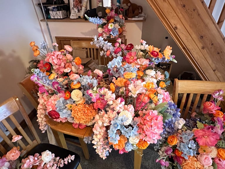 Faux wedding flowers - centre pieces 