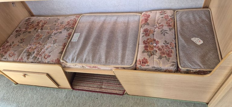 Bunk bed with cushions for camper caravan motorhome boat.
