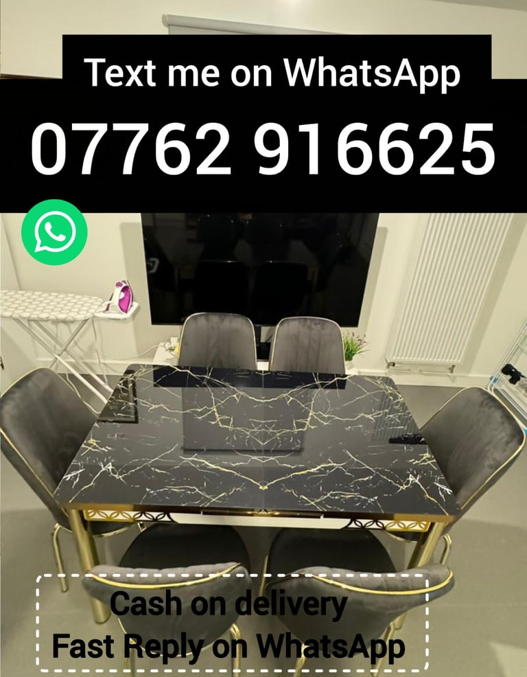 image for DINING TABLE WITH CHAIRS.