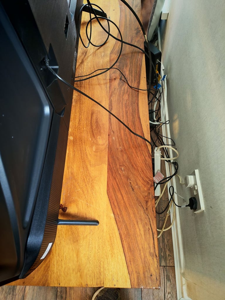 Solid mango wood TV unit, stand 