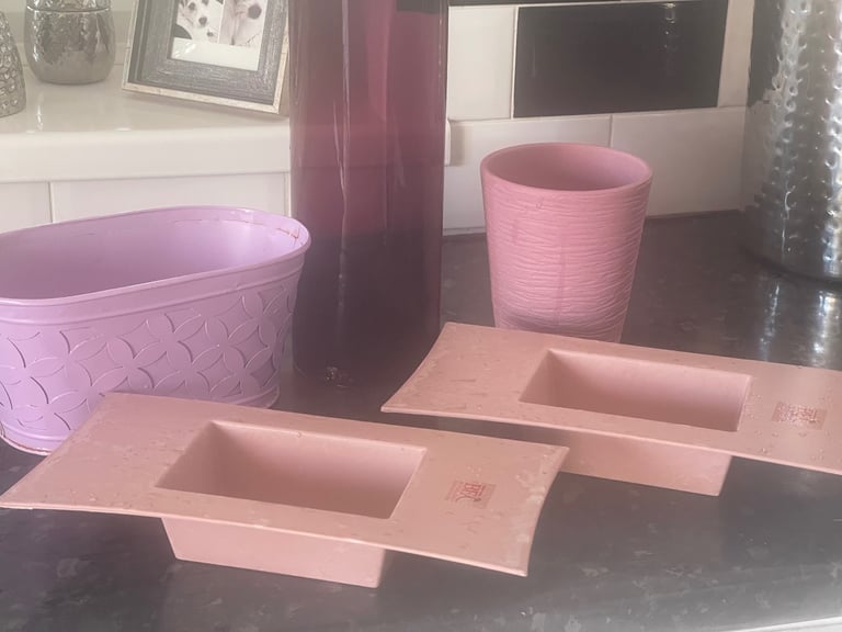 image for Vase pots flower trays 