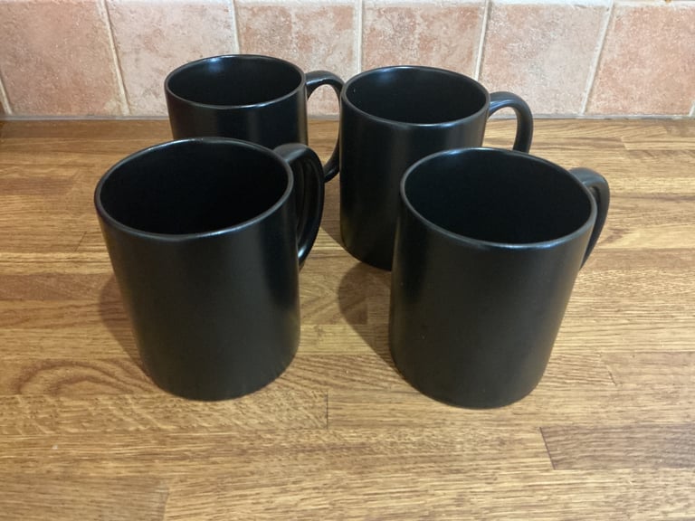Black Mugs - 4 perfect condition
