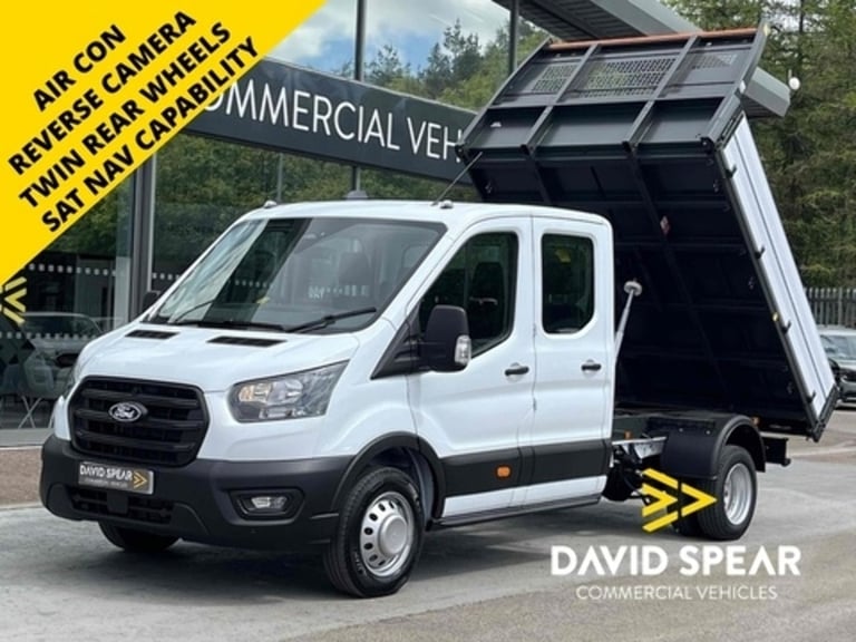 2025 Ford Transit TDCI 130ps 350 7 Seat Double Cab 1-Way Tipper DRW with With A/C, SAT NAV &amp; ...