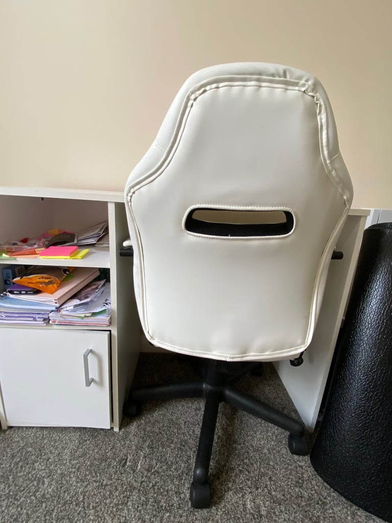 White office desk 