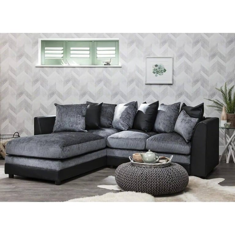 **EXPRESS DELIVERY** BRAND NEW PLUSH VELVET DYLAN CORNER SOFAS SET ON SPECIAL OFFER,
