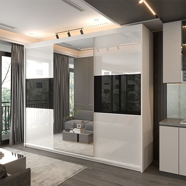 GUARANTEED PRICE- BRAND NEW 2 3 DOOR GERMAN SLIDING TWO THREE DOOR WARDROBE IN 4 COLORS *