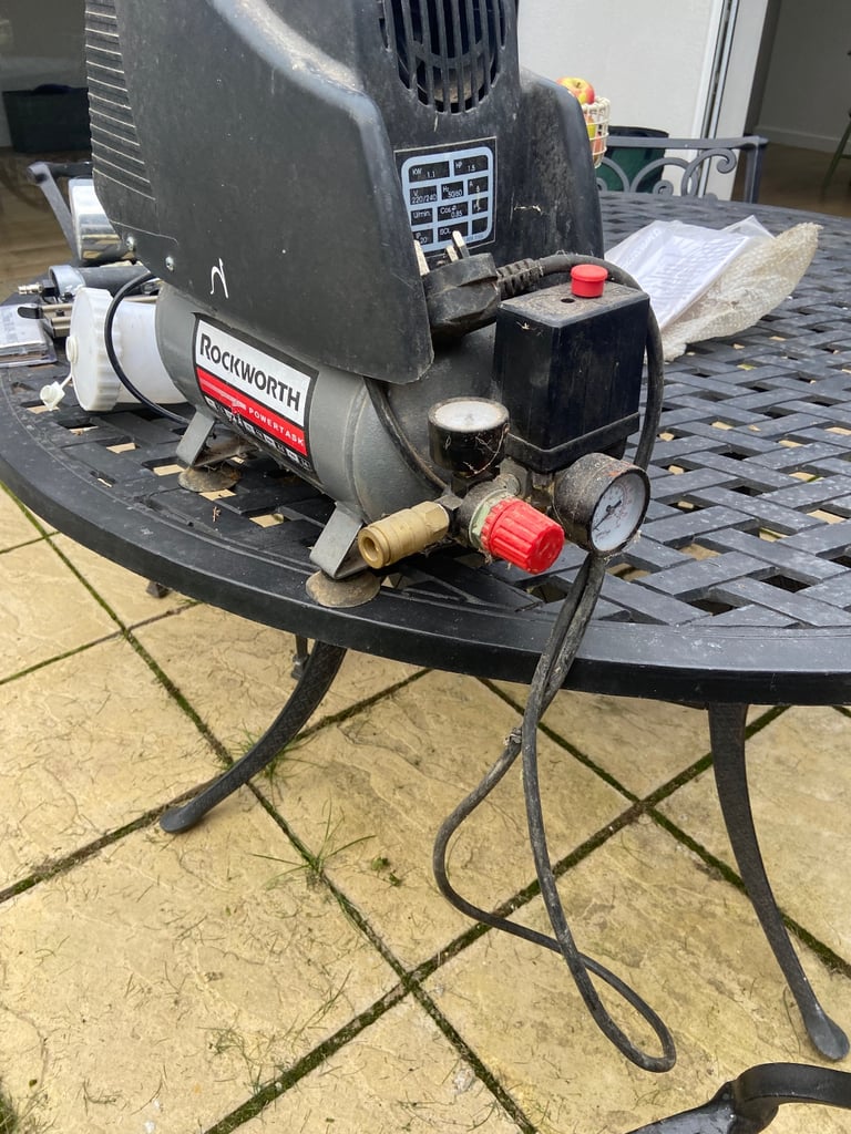 Air compressor and assortment of attachments 