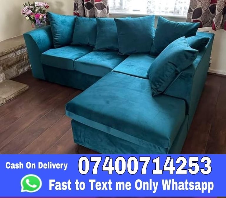 image for Limited-time sale Sofas | Chenille L-Shape Corner & 3+2 Seater Sofa | fast reply me whats app