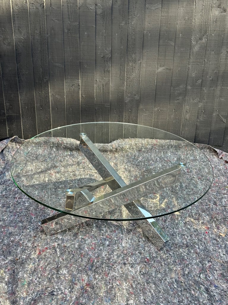 Tivoli Coffee Table (Kesterport) Glass and Metal