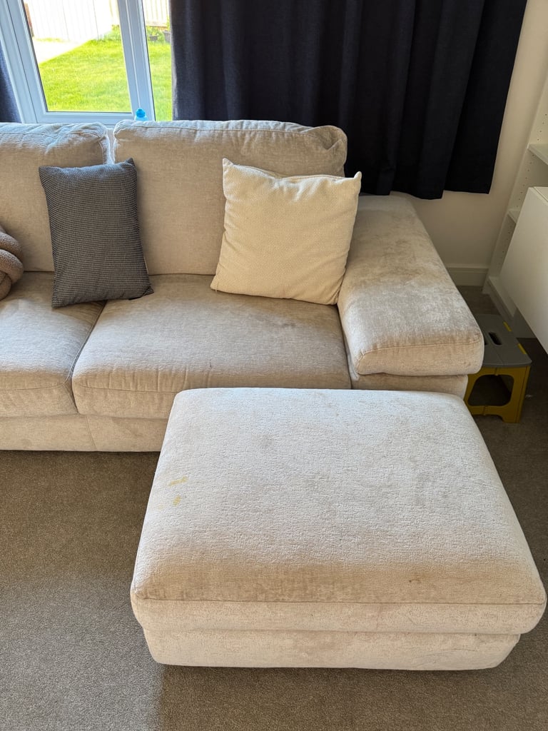 Right facing 3 seater with ottoman storage 