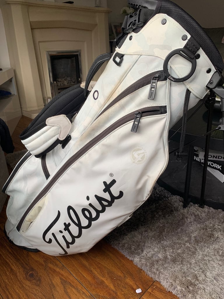 image for Titleist players white camo stand bag